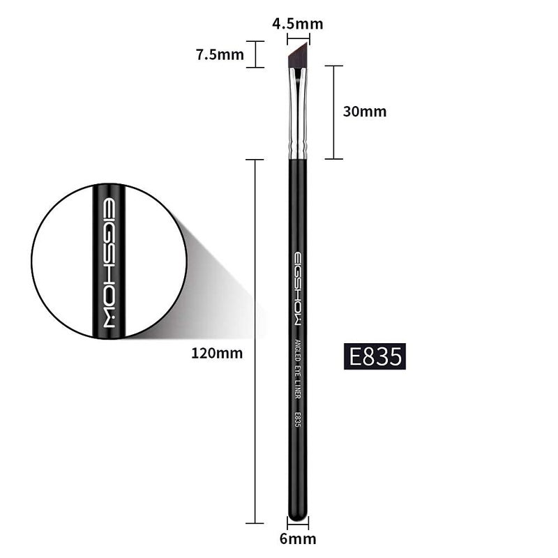 EIGSHOW Eyeliner Brush Fine Angled - PRO Precision Gel Eye Liner Makeup Brush -Ultra Thin Slanted Flat Angle - Premium Cruelty Free Synthetic Bristles (E835 2piece) - Image 3
